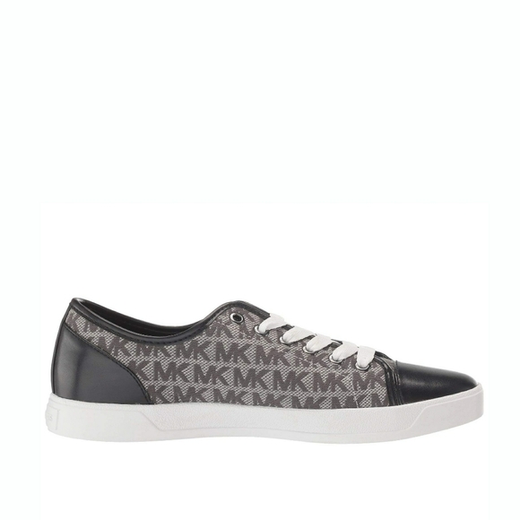 🆕 MICHAEL KORS Women's MK Logo City Sneakers Shoes Laceup Size 8 Color Graphite - Picture 2 of 8
